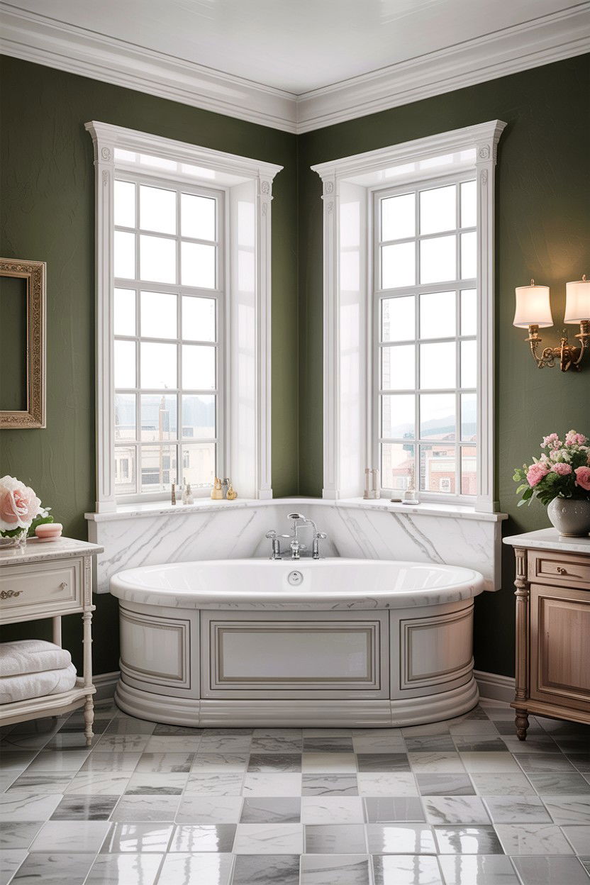 Pedestal Corner Bathtub - 30 corner tub ideas