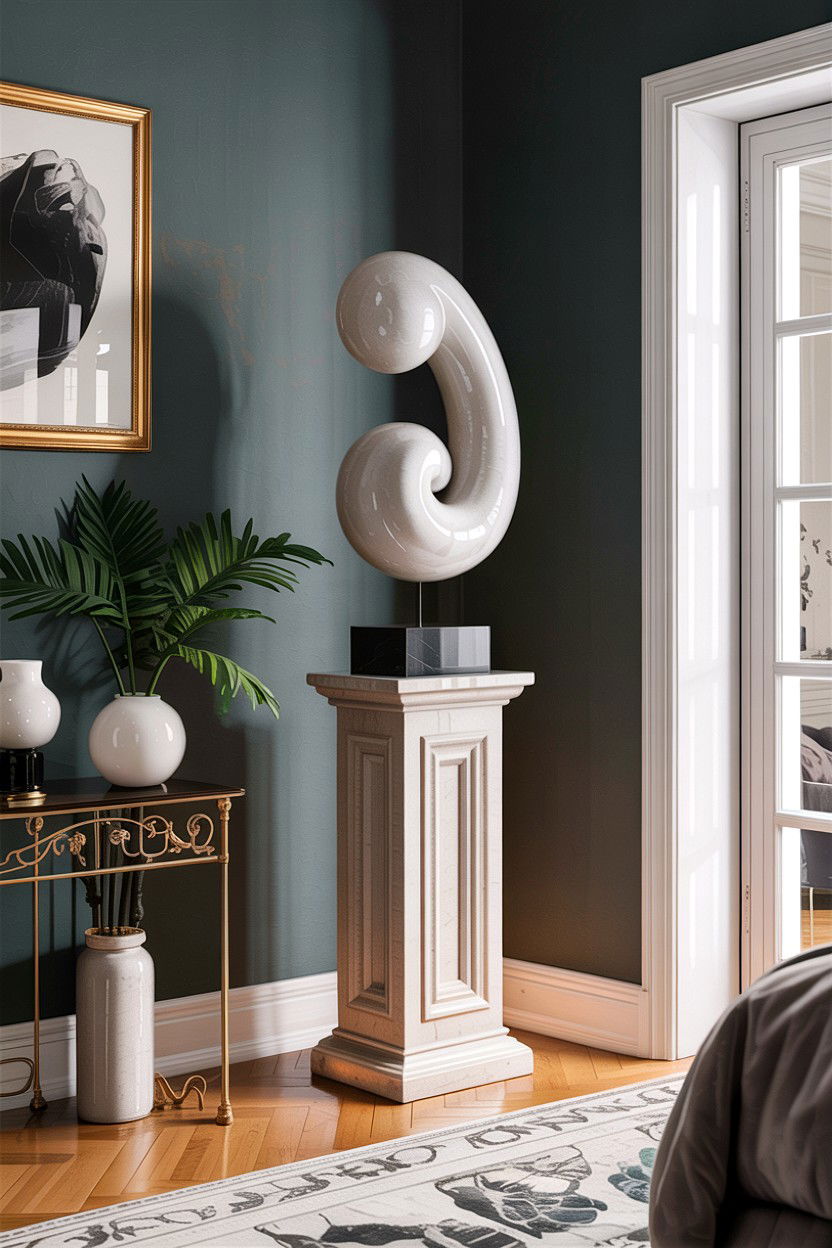 Pedestal Display Stand - 30 bedroom collection display ideas