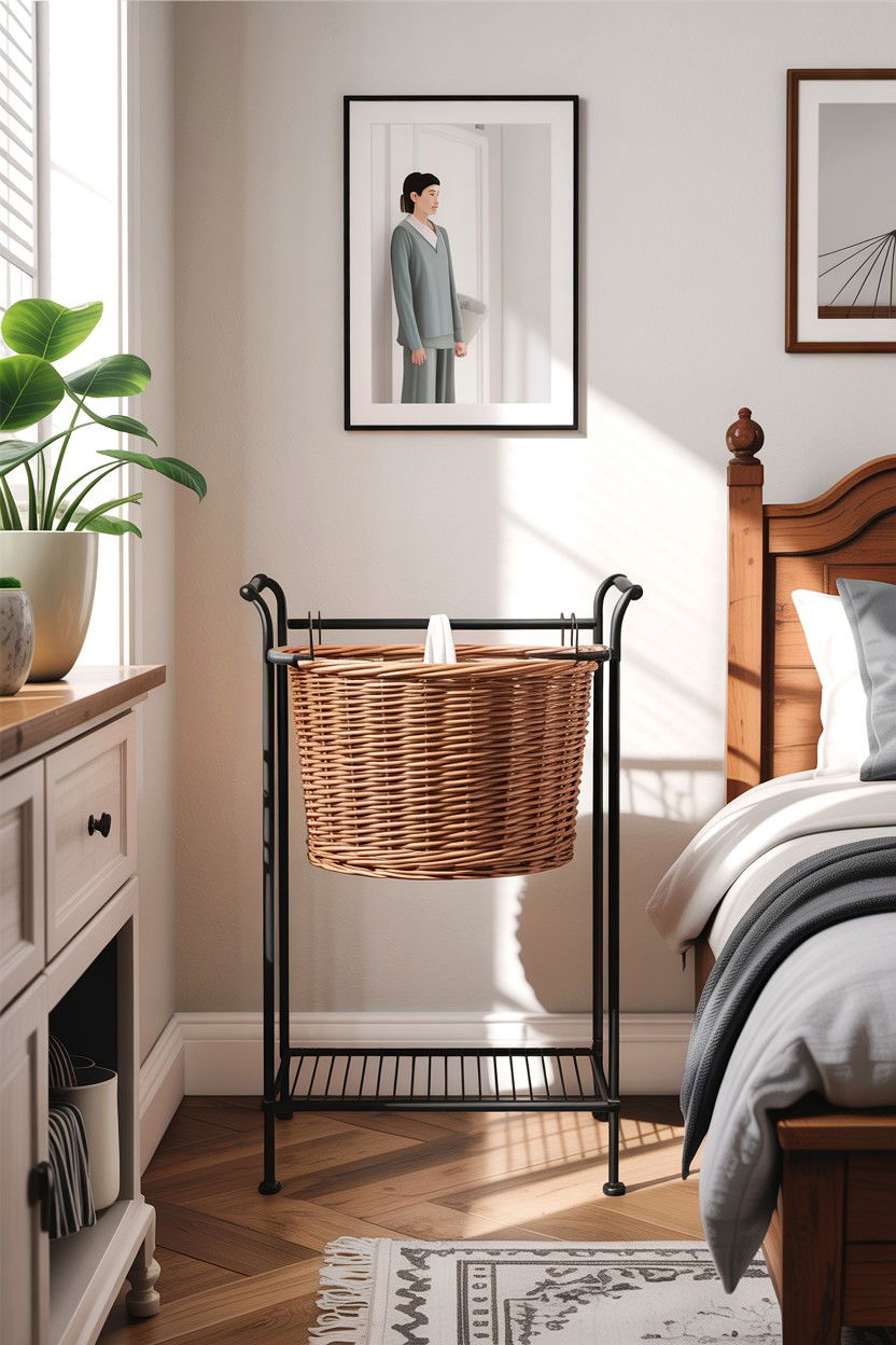 Pedestal Laundry Stand - 30 bedroom laundry baskets