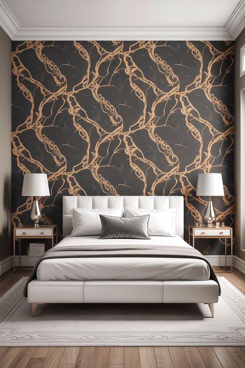 Peel And Stick Wallpaper - 30 bedroom accent wall ideas