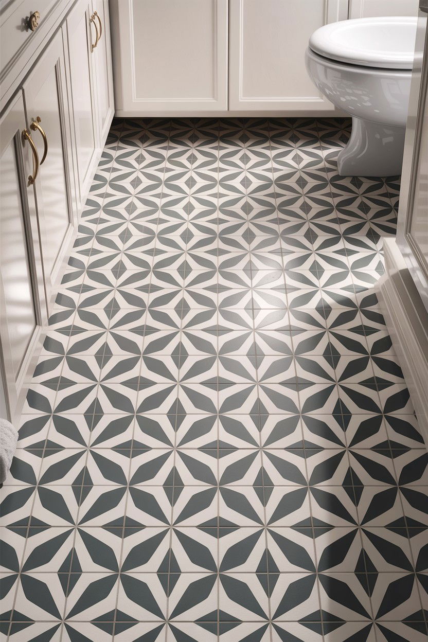 Peel Stick Floor Tile - 30 bathroom afternoon project ideas