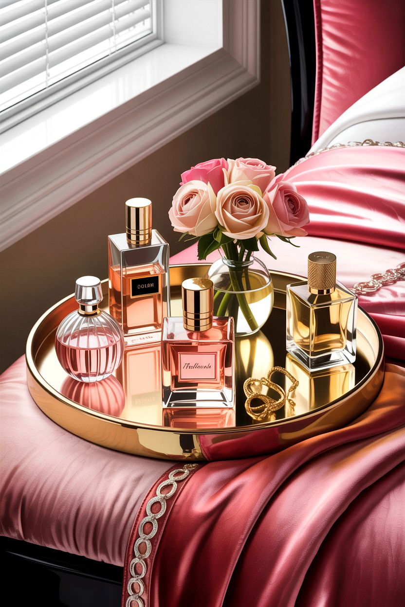 Perfume Tray Setup - 30 bedroom collection display ideas