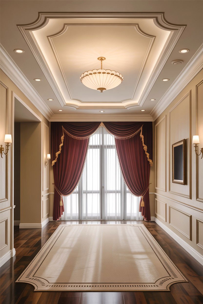 Peripheral false ceiling hall - 30 living room false ceiling designs