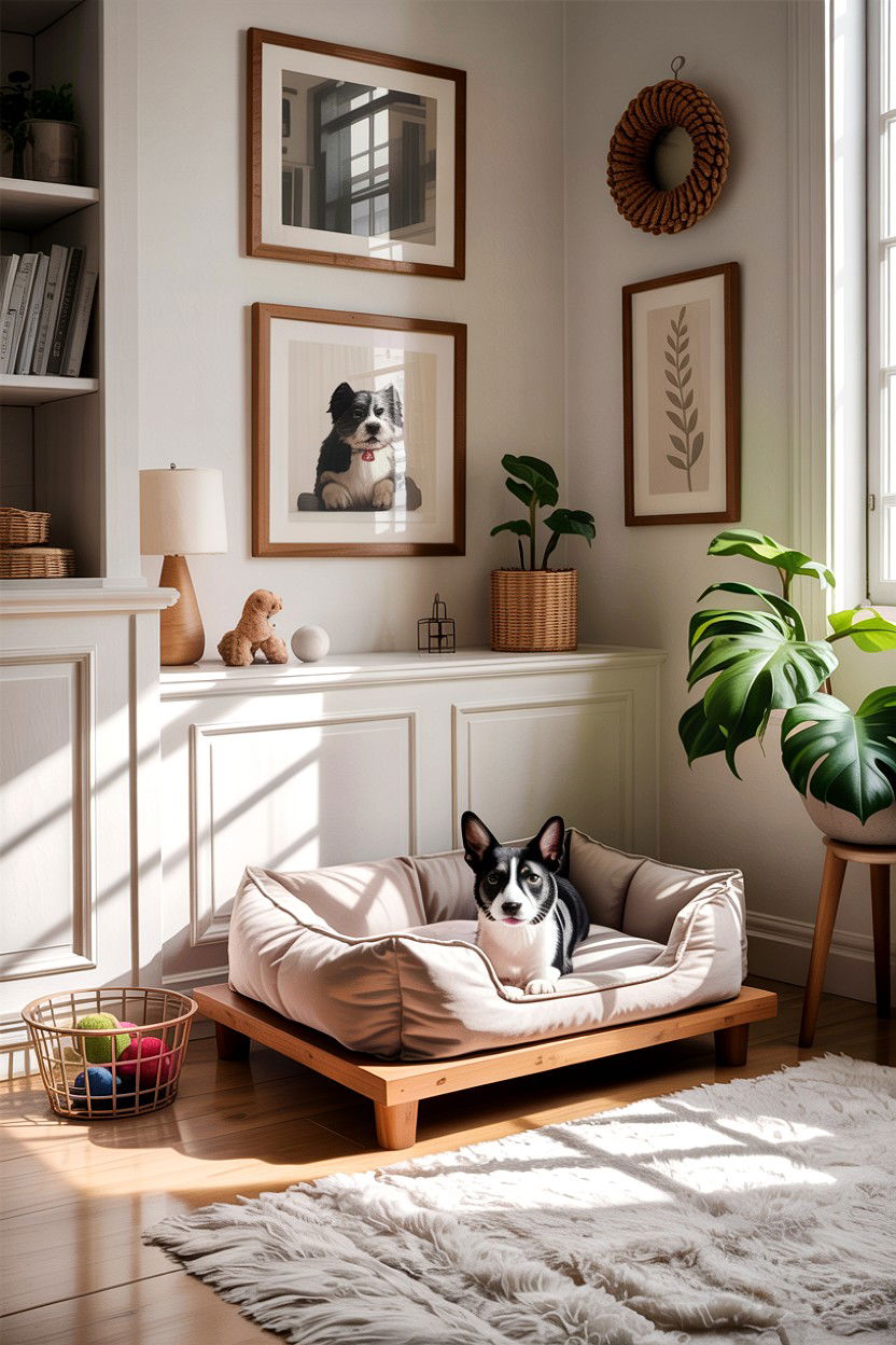 Pet Bed - 30 living room corner ideas