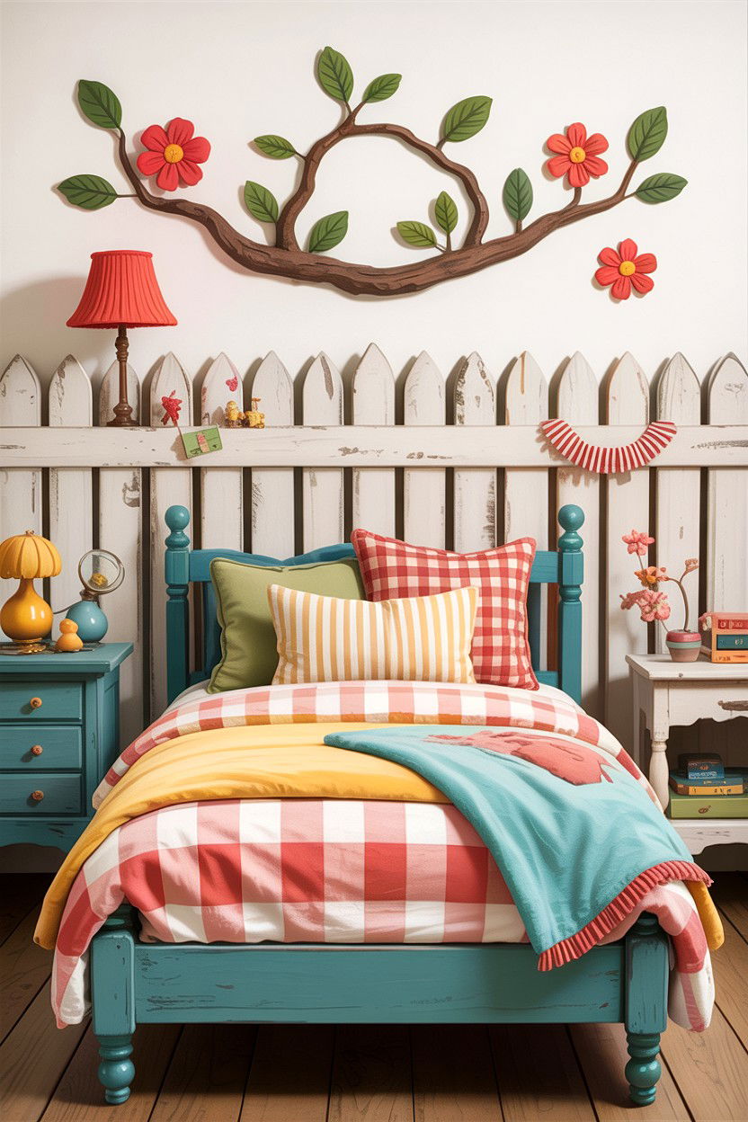 Picket Fence Headboard - 30 bedroom DIY headboard ideas