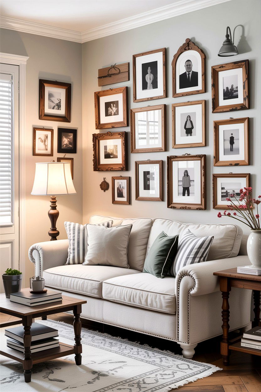 Picture Frame - 30 rustic white living room ideas