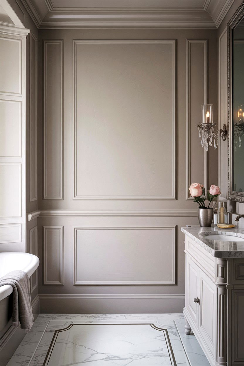 Picture Frame Molding Bathroom - 30 bathroom chair rail ideas