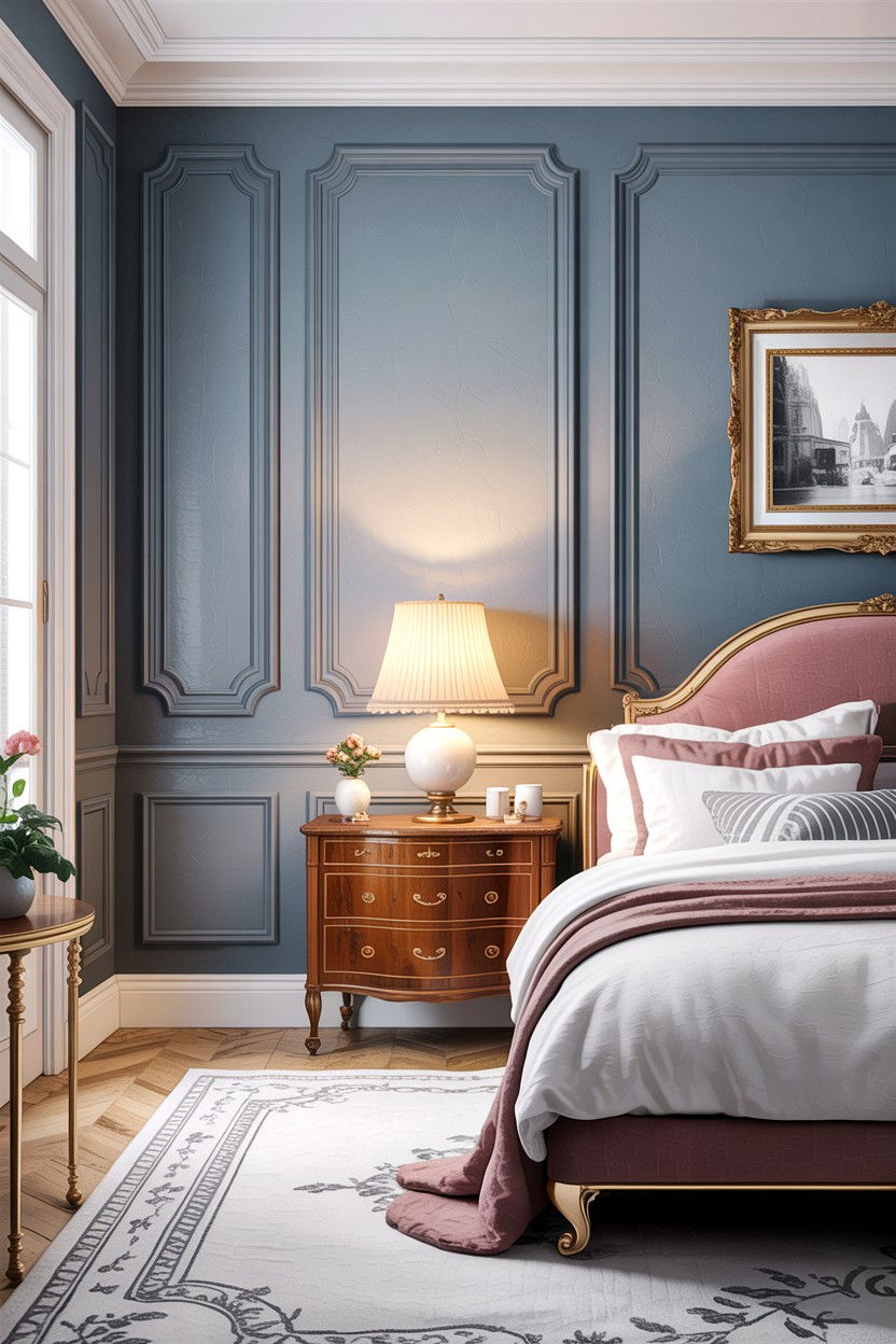 Picture Frame Molding Bedroom - 30 bedroom wainscoting ideas