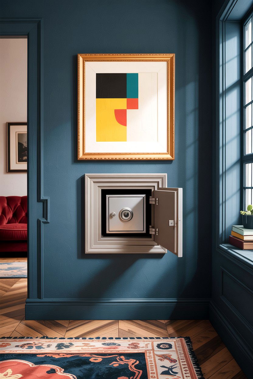 Picture Frame Wall Safe - 30 bedroom secret storage ideas