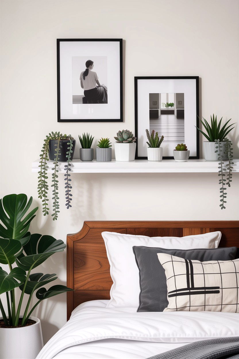 Picture Ledge Plant Shelf - 30 bedroom plant shelves