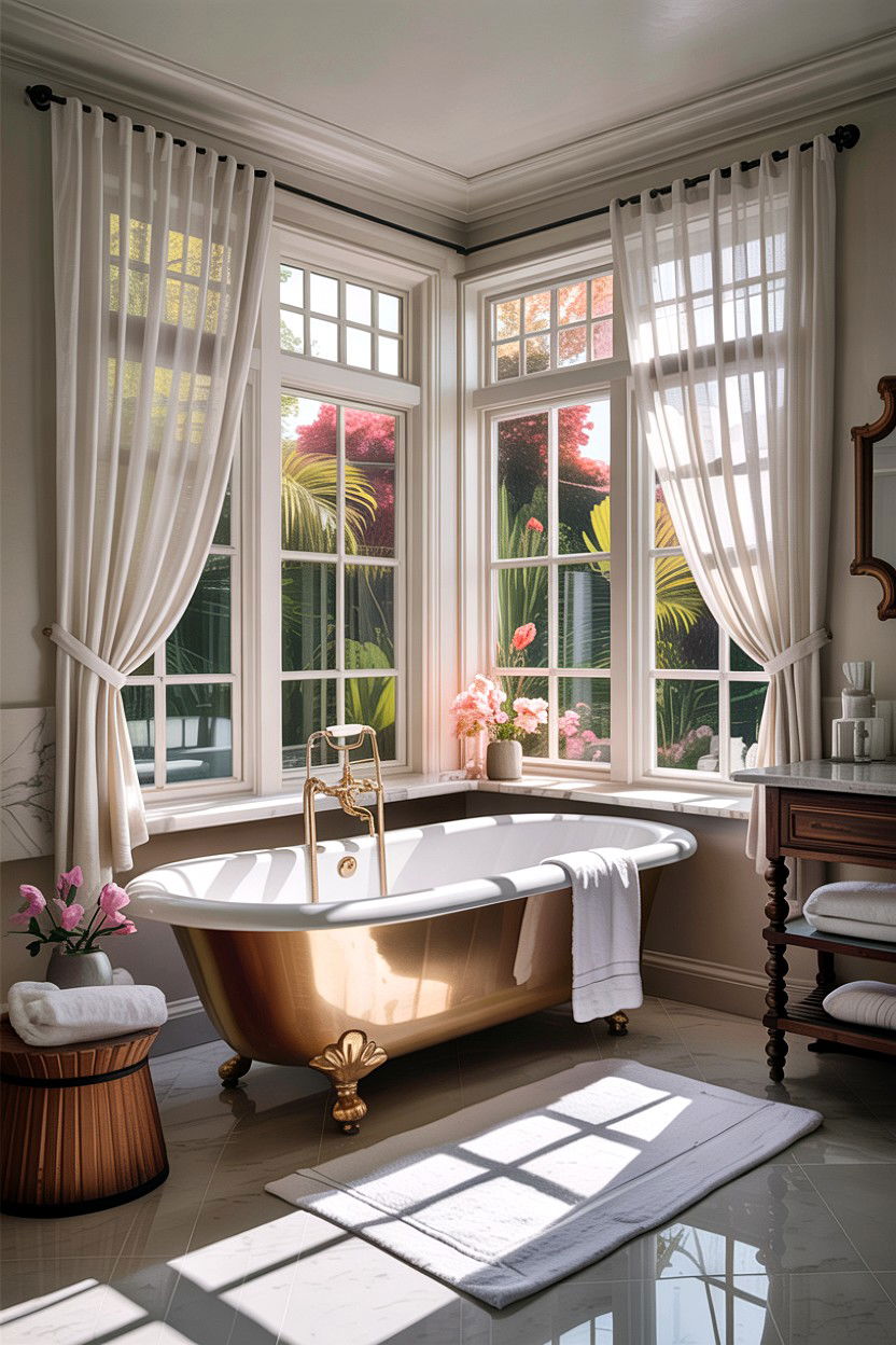 Picture Window - 30 bathroom architectural detail ideas