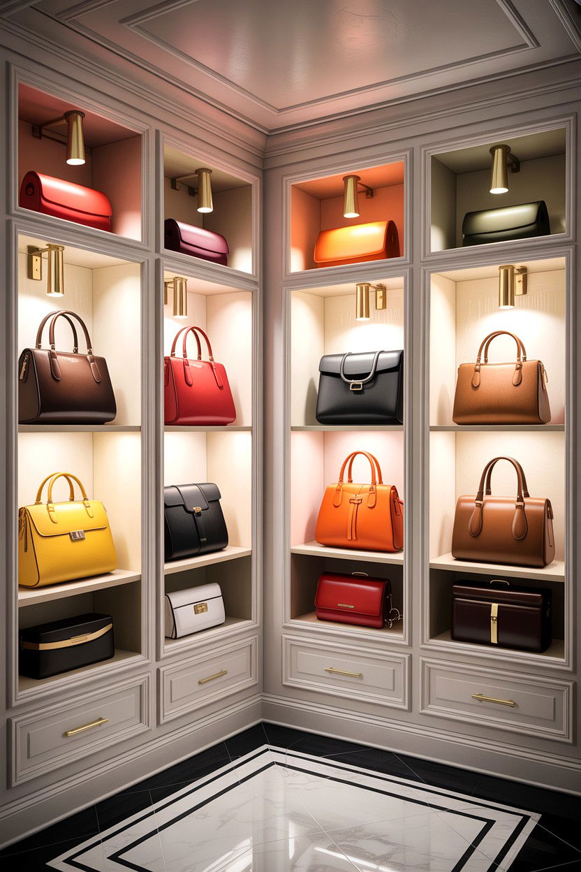 Picture lights for closet displays - 30 bedroom closet lighting ideas