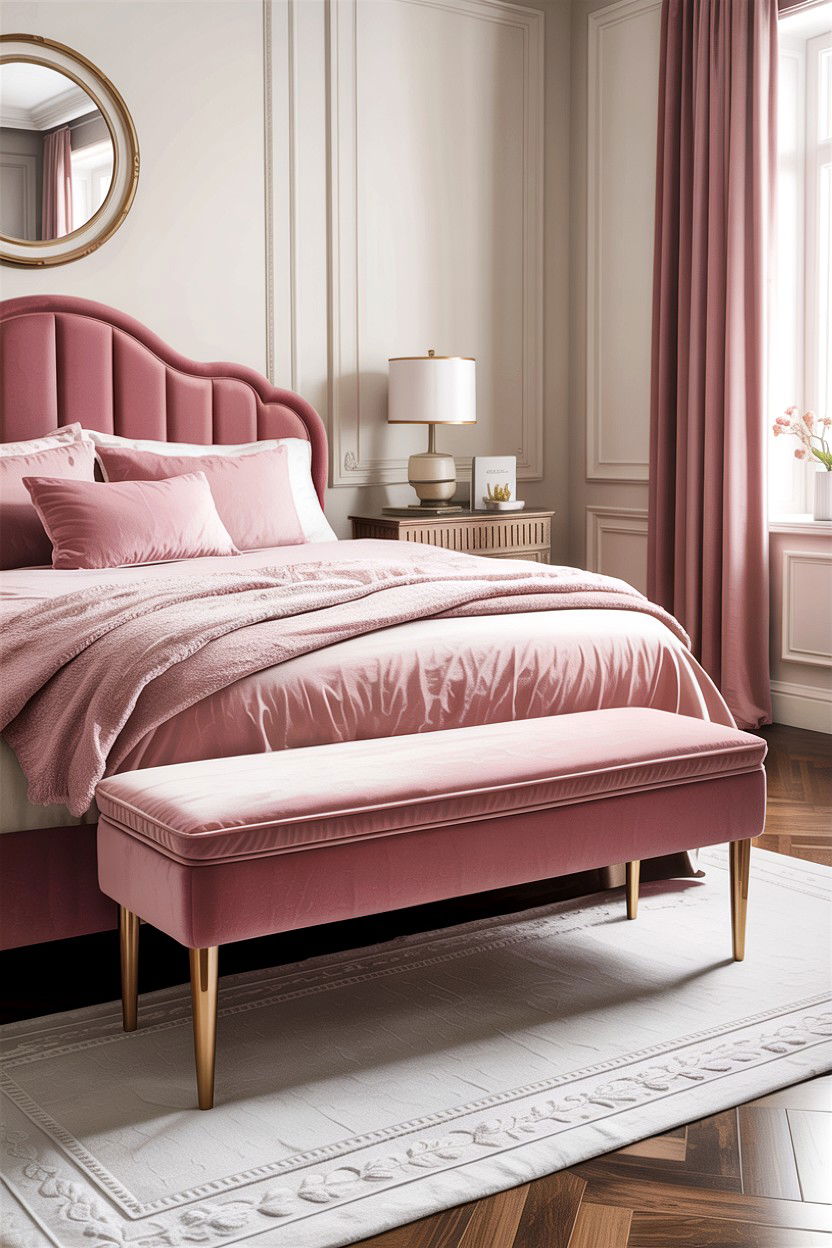 Pink Bedroom Bench - 30 bedroom upholstered benches