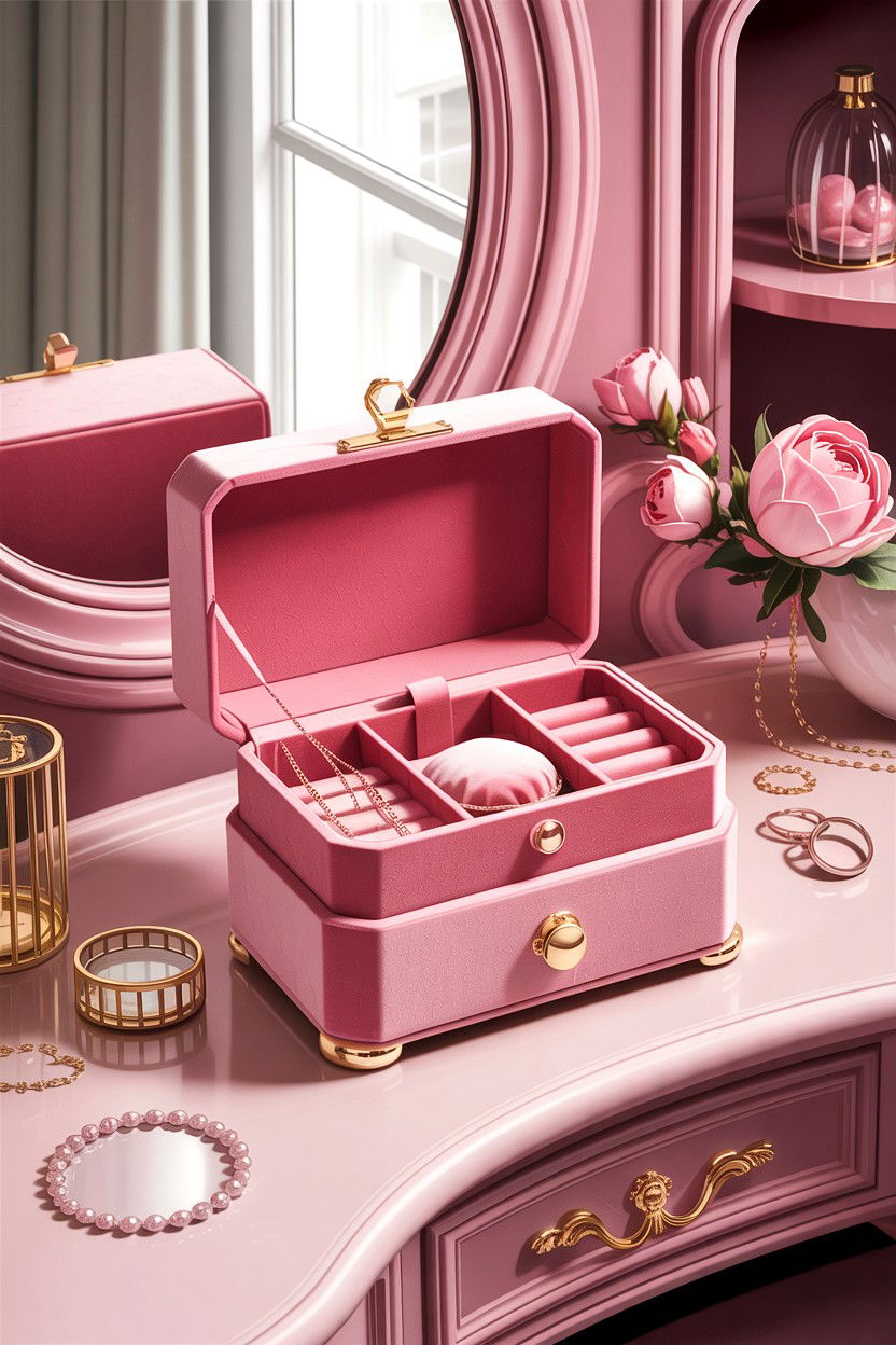 Pink Jewelry Box - 30 bedroom jewelry boxes