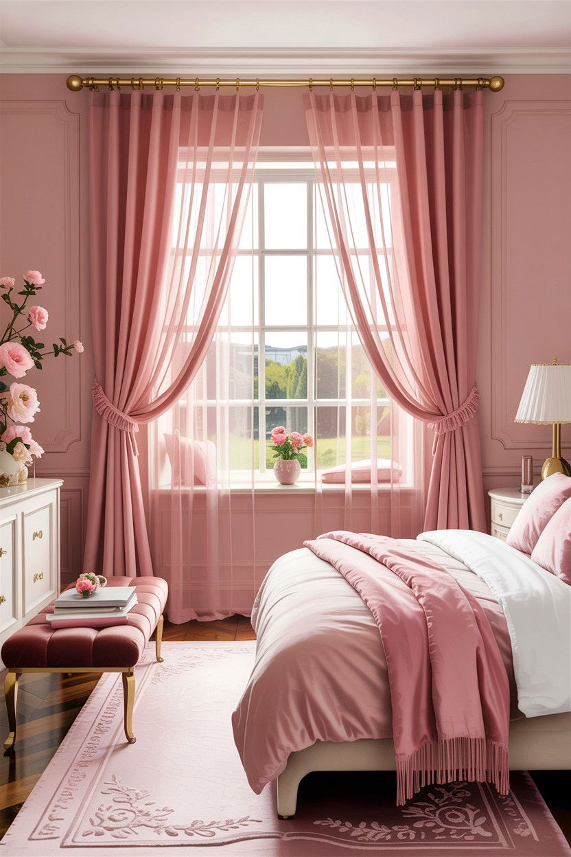 Pink Sheer Curtains For Bedroom - 30 bedroom sheer curtains