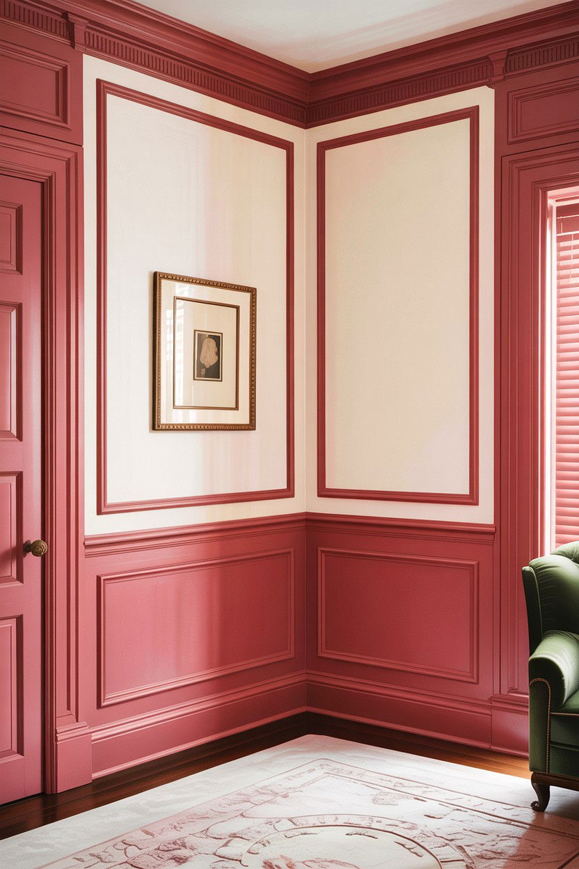 Pink wainscoting bedroom - 30 bedroom pink walls