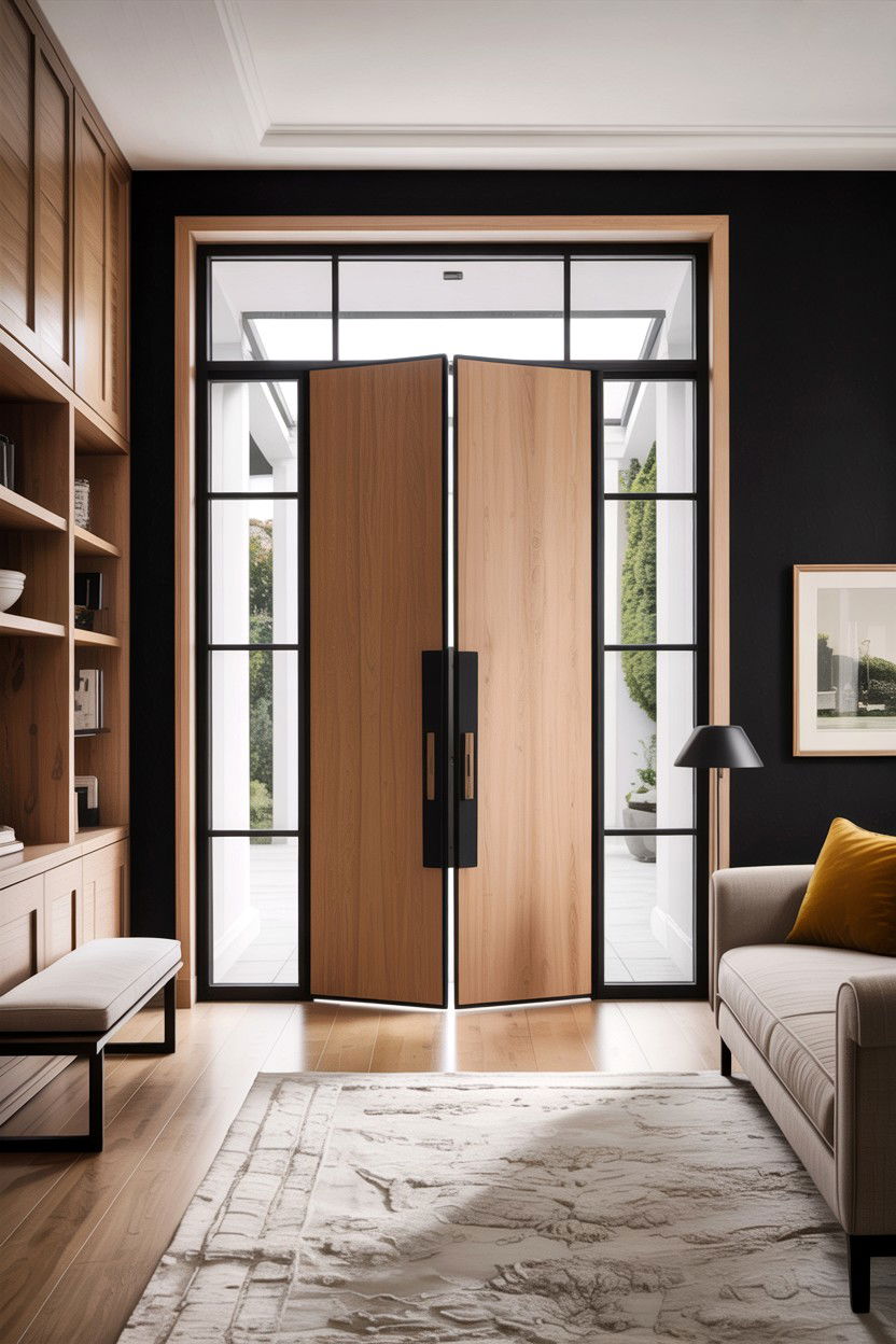 Pivot door - 30 architect living room ideas