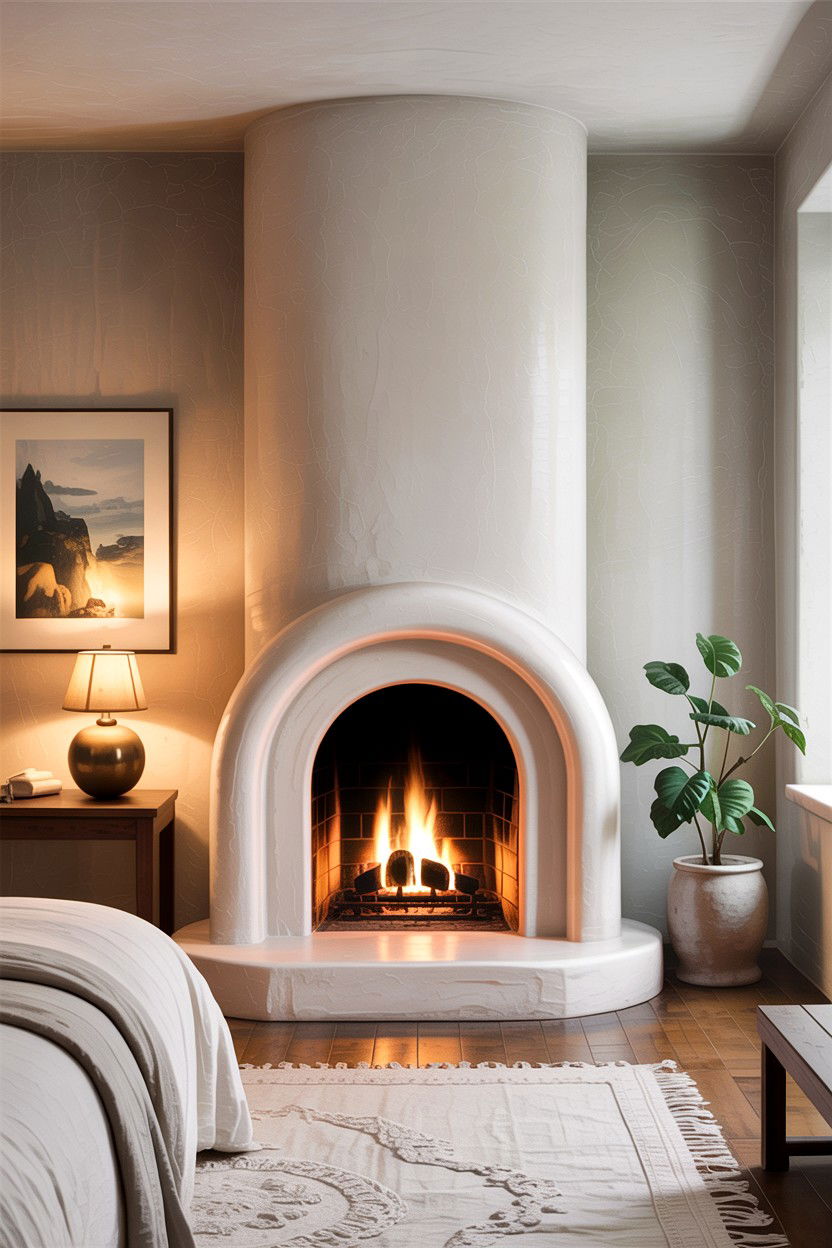 Plaster Bedroom Fireplace - 30 bedroom with fireplace ideas