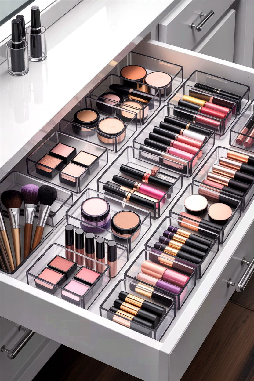 Plastic bin drawer dividers - 30 bathroom basket storage ideas