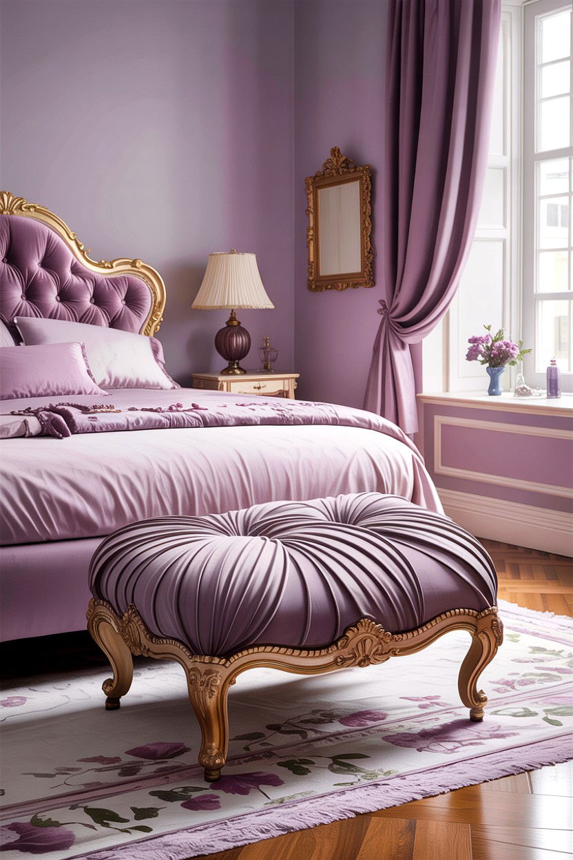 Pleated Fabric Ottoman - 30 bedroom ottomans