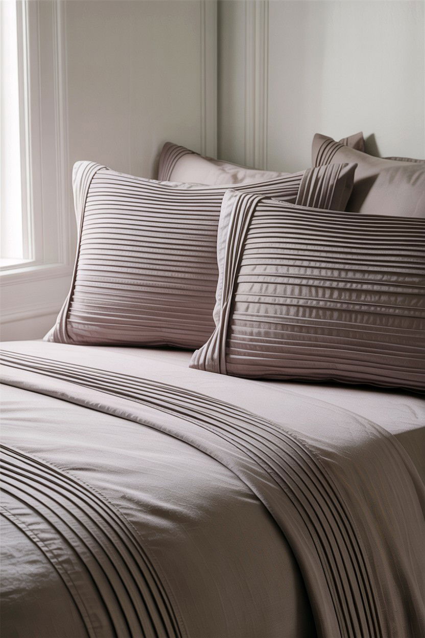 Pleated Fabric Shams - 30 bedroom pillow shams