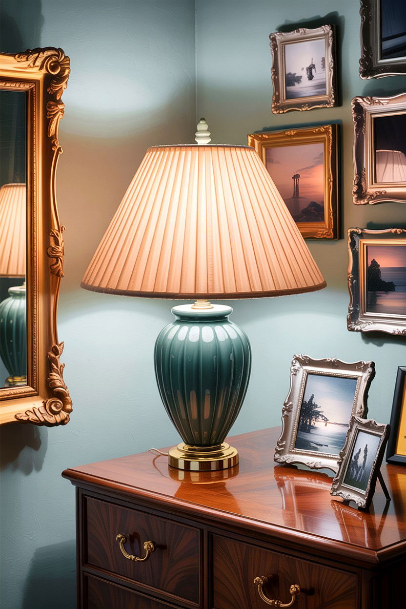 Pleated Silk Lampshade - 30 grandmillennial bedroom ideas