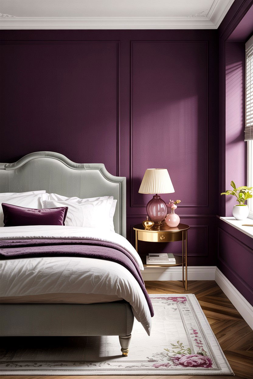 Plum bedroom - 30 bedroom paint colors