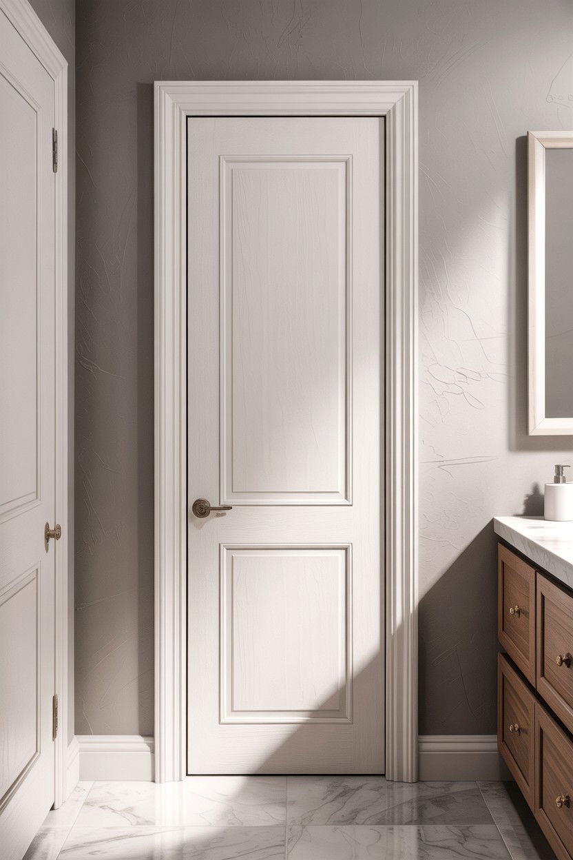 Pocket door for small bathroom - 30 bathroom door statement ideas