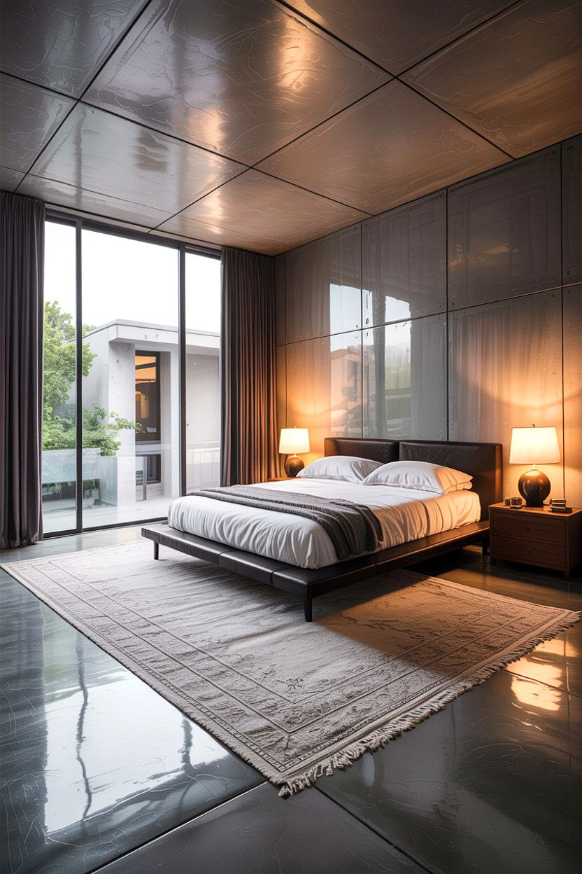 Polished Concrete Floor - 30 bedroom flooring ideas