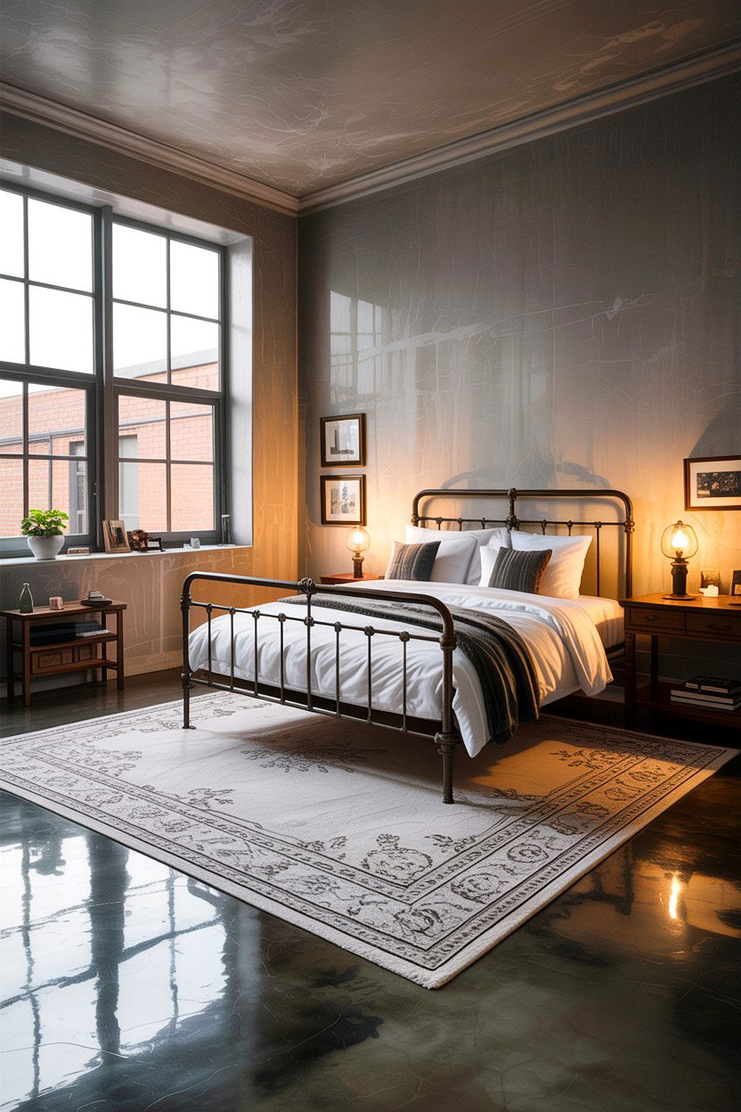 Polished Concrete Floor - 30 bedroom floor ideas