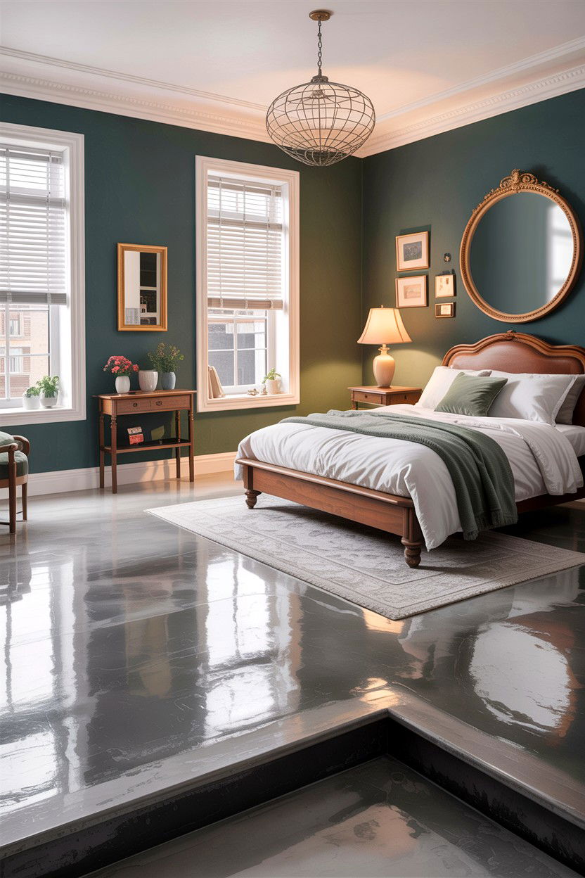 Polished Concrete Floor - 30 dust-free bedroom ideas