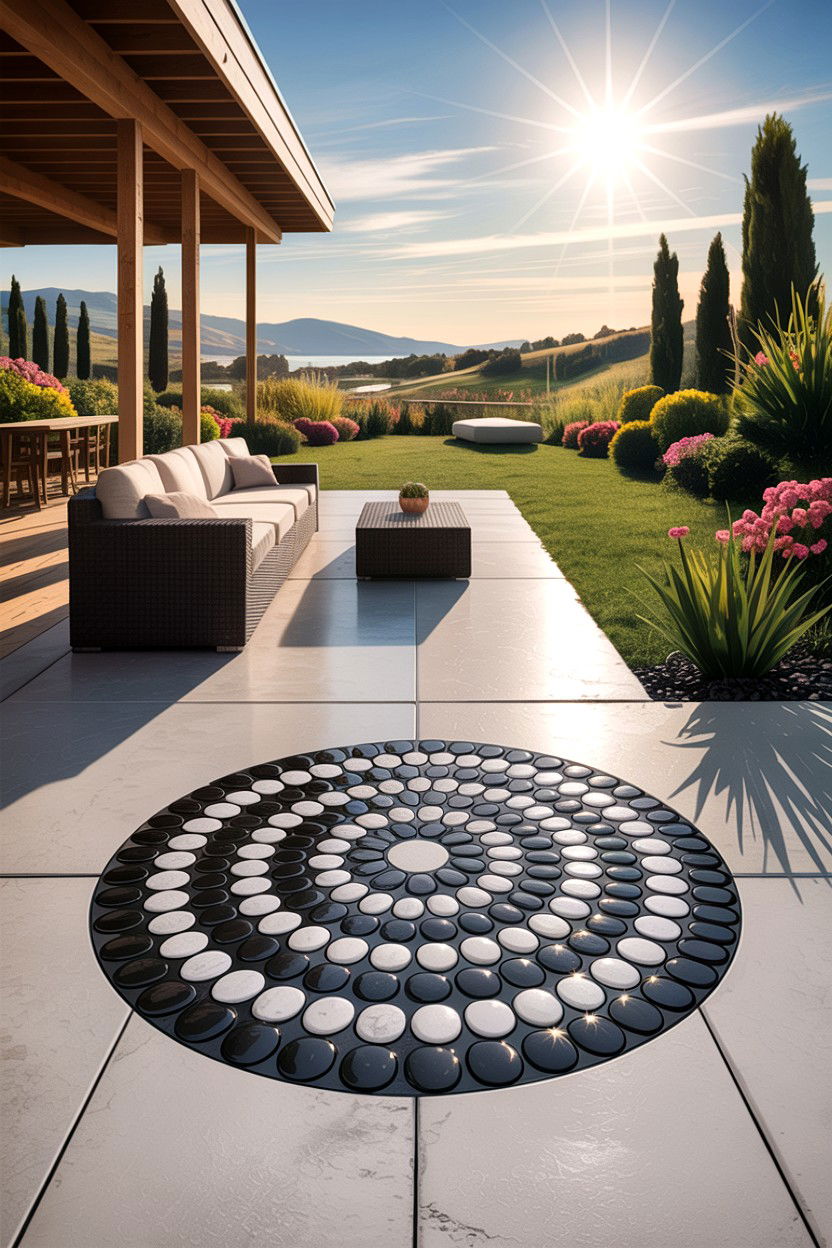 Polished Pebble Inlay - 30 stone accent ideas