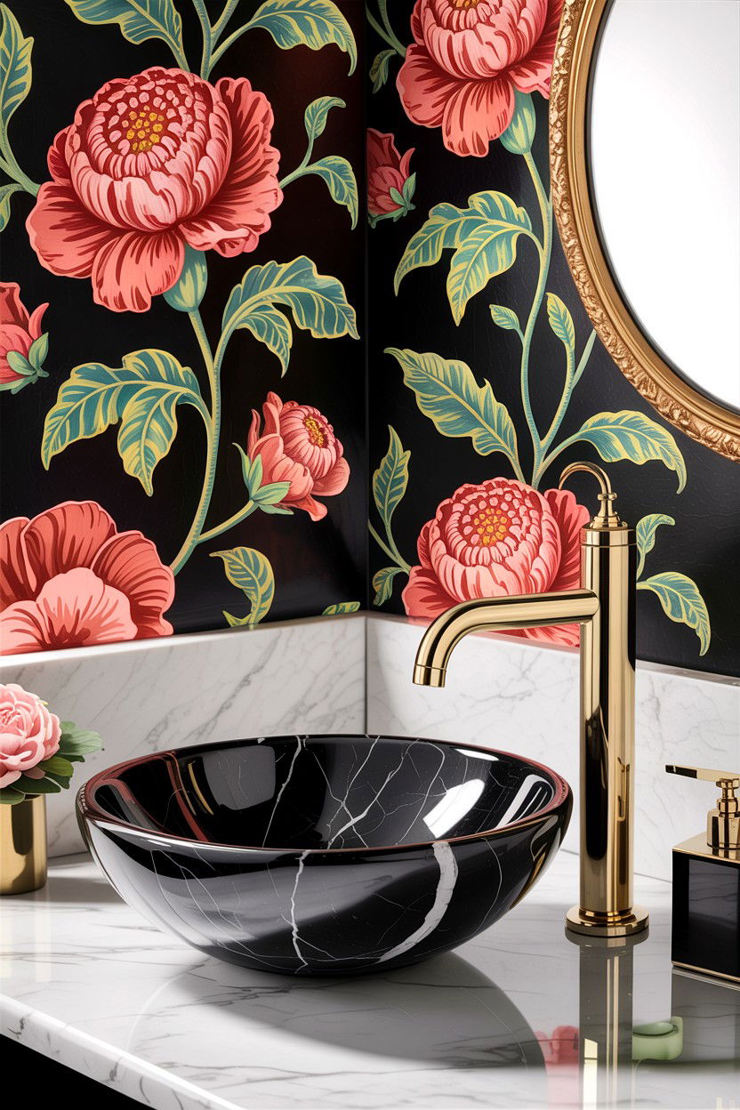 Polished gold vessel sink faucet - 30 gold faucet ideas