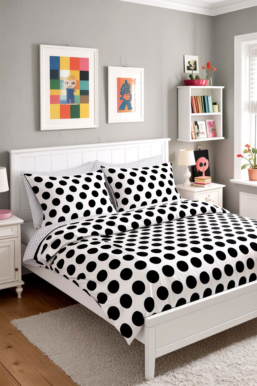 Polka dot bedding set - 30 bedroom bedding sets