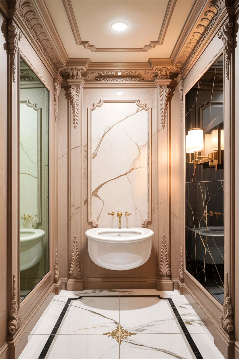 Polyurethane Crown Molding Bathroom - 30 bathroom crown molding ideas