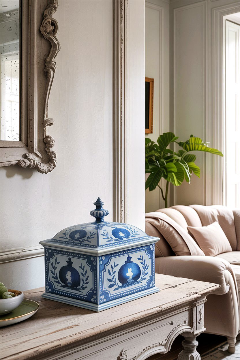 Porcelain Lidded Box - 30 living room decorative boxes