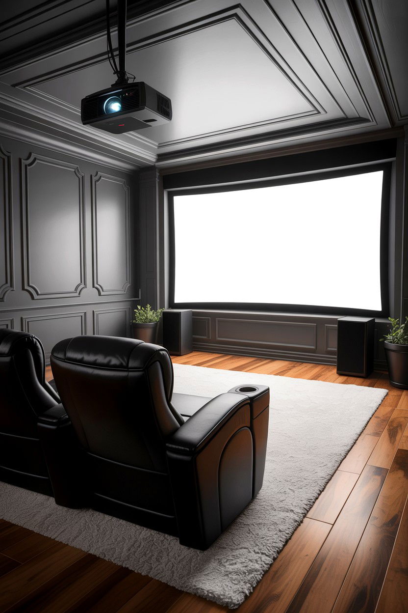 Projector Screen Home Theater Gaming - 30 gaming living room ideas