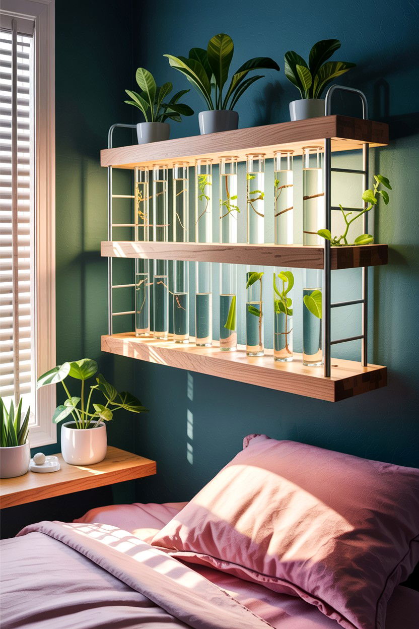 Propagation Wall Shelf - 30 bedroom plant shelves