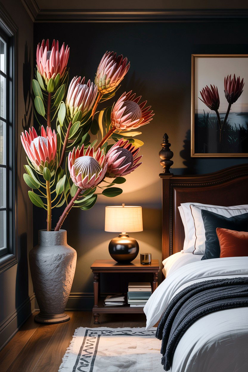 Protea Flower Display - 30 bedroom dried flowers