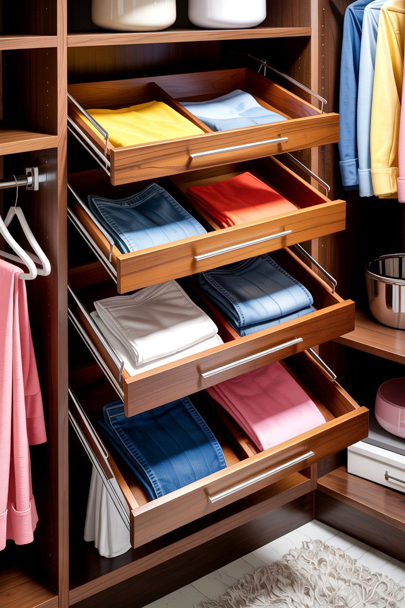 Pull Out Closet Shelving - 30 bedroom closet shelving ideas