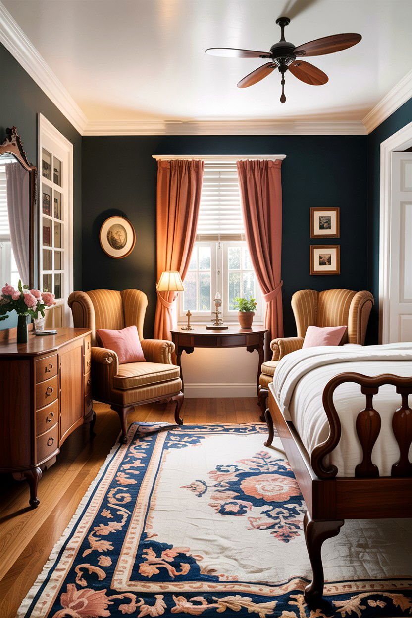Queen Anne Bedroom - 30 antique bedroom ideas
