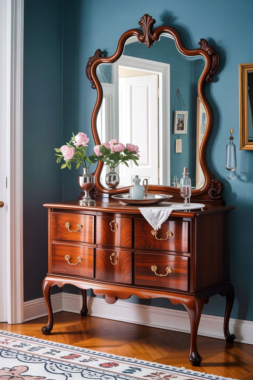 Queen Anne Dresser - 30 bedroom vintage dressers