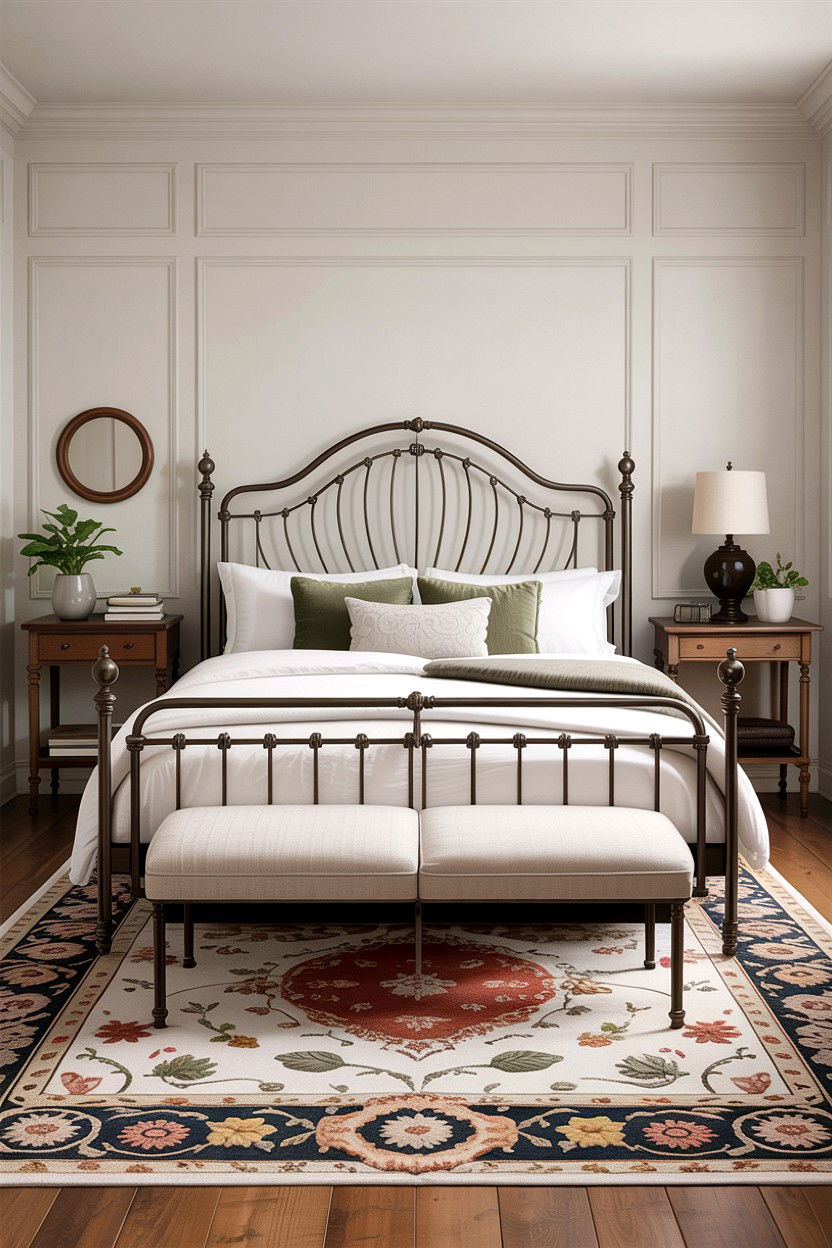 Queen iron bed frame - 30 bedroom iron beds
