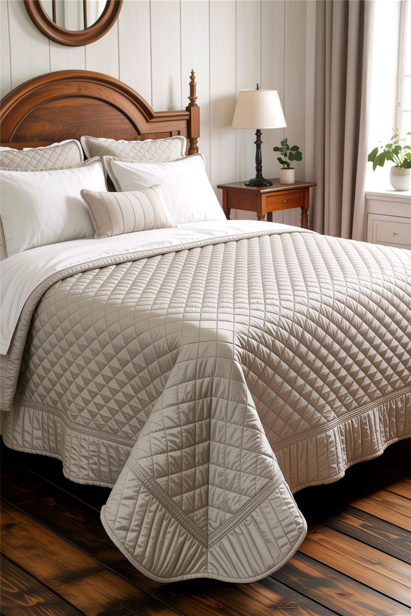 Quilted Bed Skirt - 30 bedroom dust ruffles