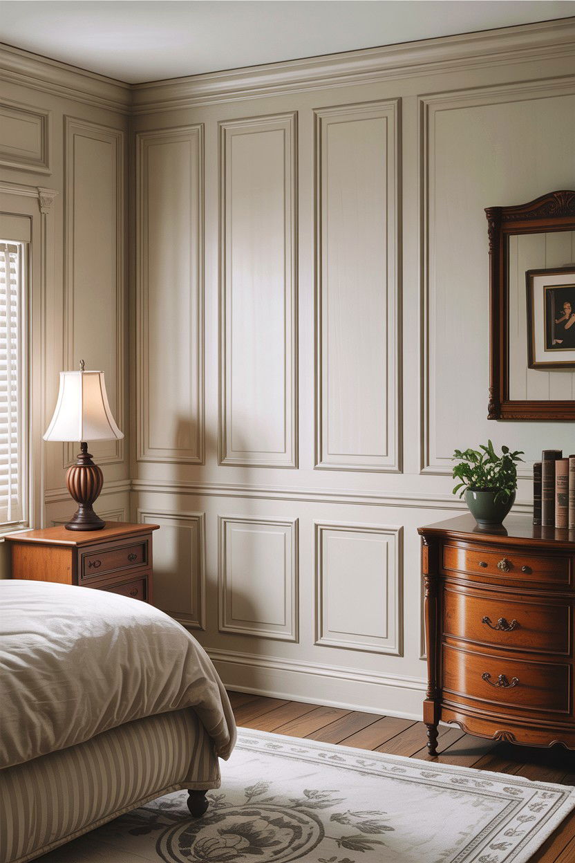 30 Creative Bedroom Wainscoting Ideas for Textured Walls