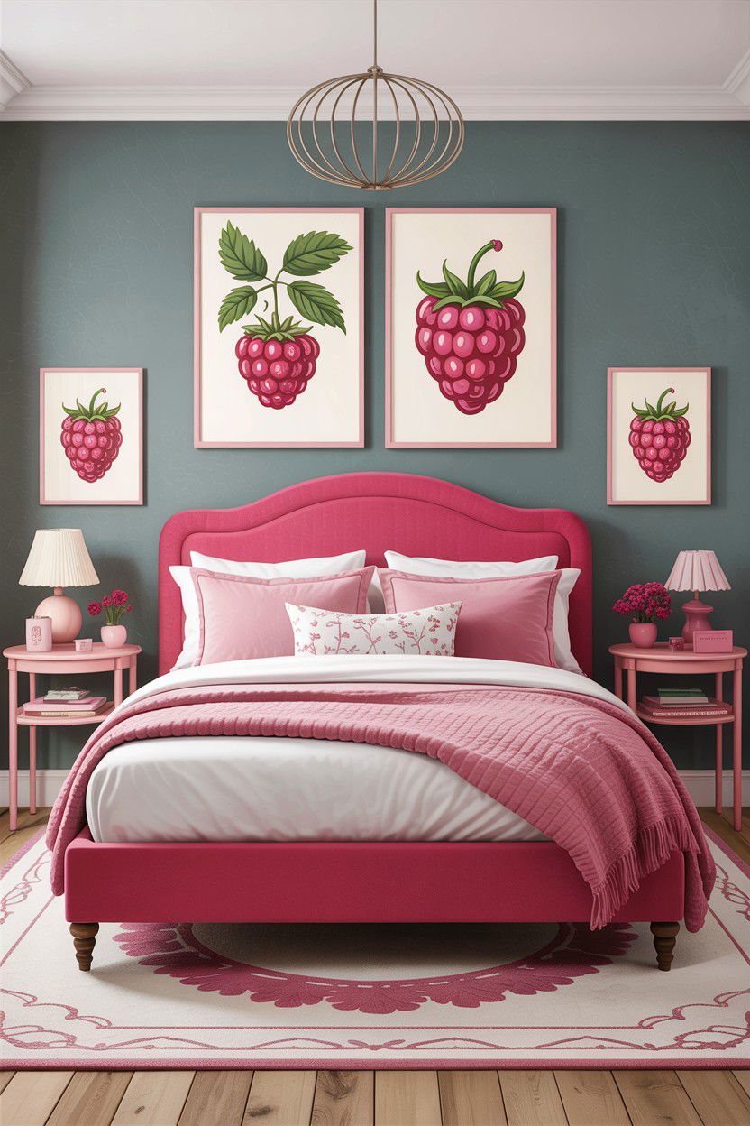 Raspberry Pink Bedroom - 30 berry bedroom ideas