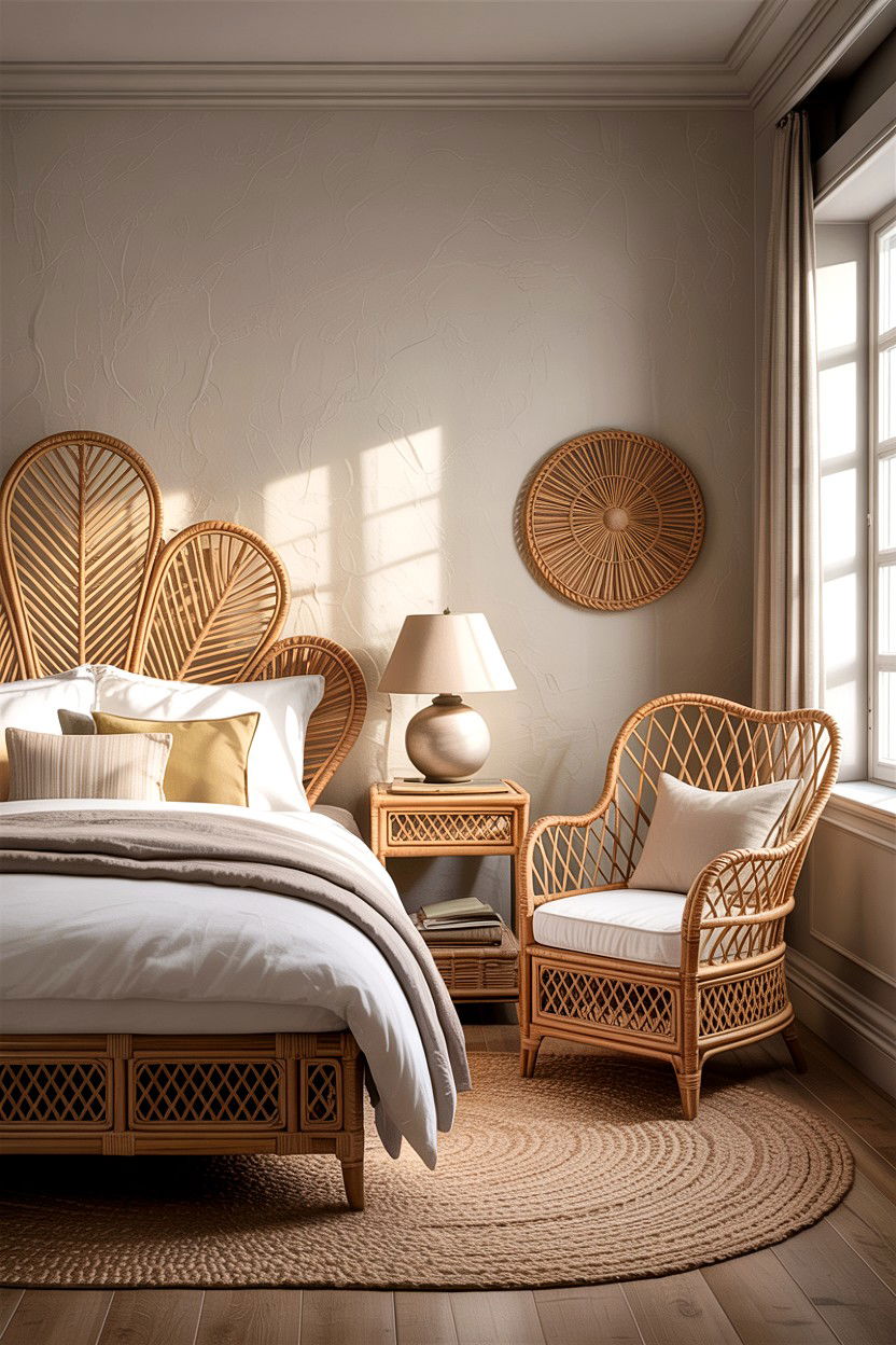 Rattan Furniture And Neutral Tones - 30 British colonial bedroom ideas