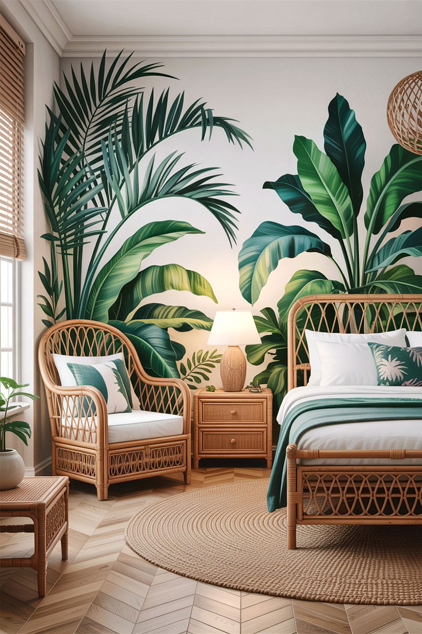 Rattan Furniture Set - 30 African bedroom ideas