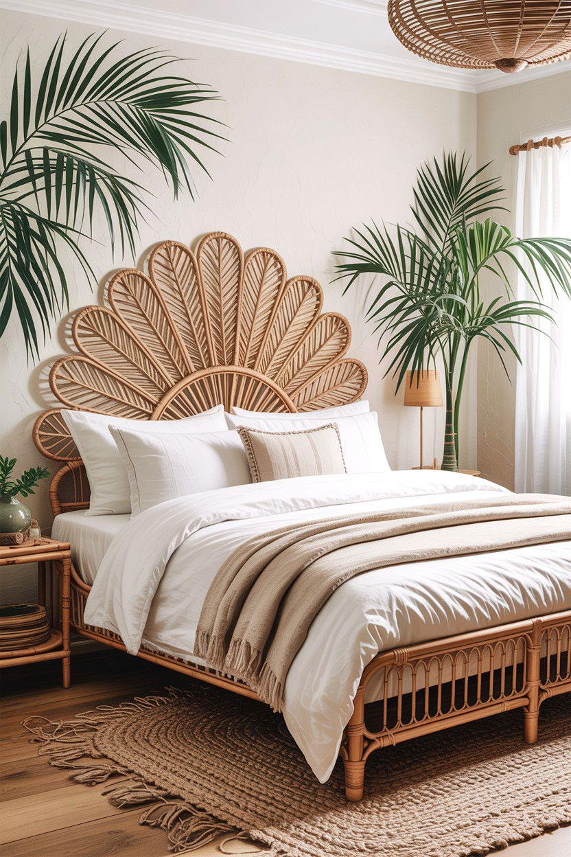 Rattan Headboard Bedroom - 30 bedroom bed ideas