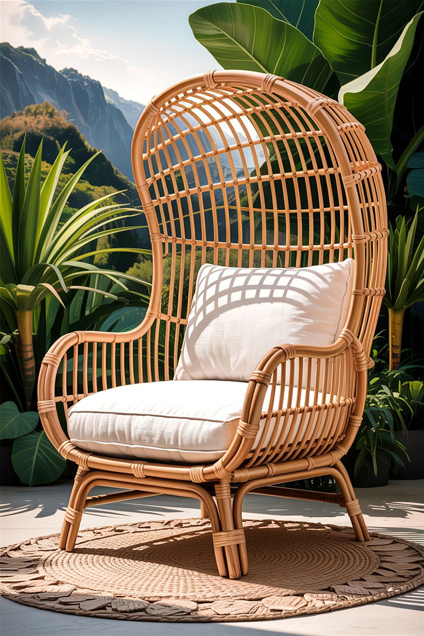 Rattan Lounge Chair - 30 bedroom accent chairs